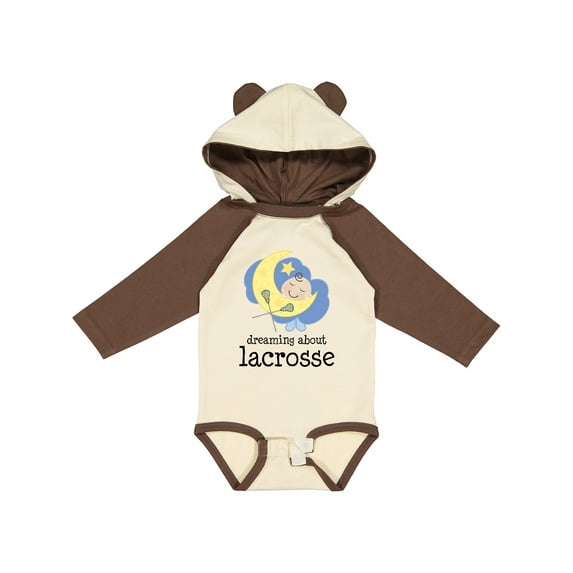 Inktastic Lacrosse Baby Dream About Boys or Girls Long Sleeve Baby Bodysuit