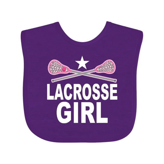 Inktastic Lacrosse Girl Girls Baby Bib
