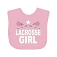 thumbnail image 1 of Inktastic Lacrosse Girl Girls Baby Bib, 1 of 4