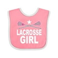 thumbnail image 1 of Inktastic Lacrosse Girl Girls Baby Bib, 1 of 4