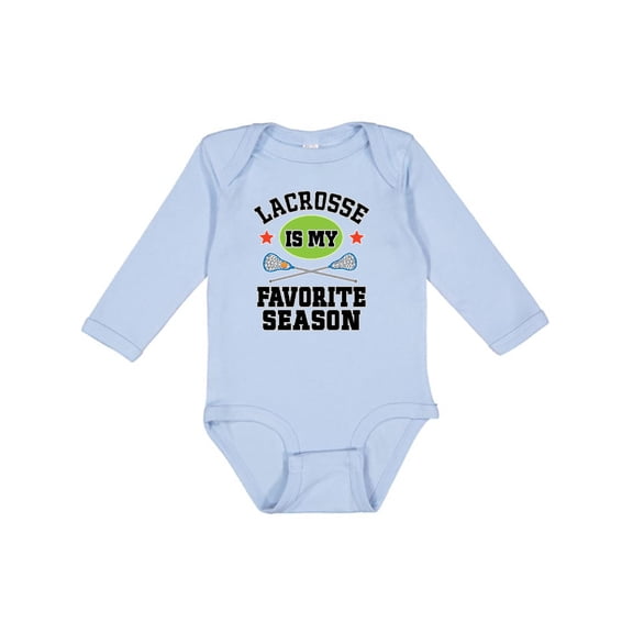 Inktastic Lacrosse Is My Favorite Season Boys or Girls Long Sleeve Baby Bodysuit