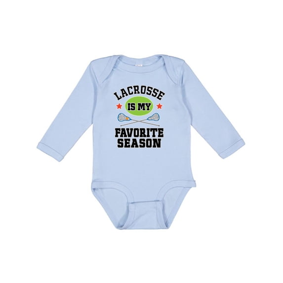 Inktastic Lacrosse Is My Favorite Season Boys or Girls Long Sleeve Baby Bodysuit