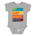 thumbnail image 1 of Inktastic Lacrosse Player Eat Sleep Lacrosse Repeat Boys or Girls Baby Bodysuit, 1 of 5