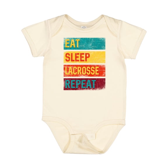 Inktastic Lacrosse Player Eat Sleep Lacrosse Repeat Boys or Girls Baby Bodysuit