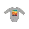thumbnail image 1 of Inktastic Lacrosse Player Eat Sleep Lacrosse Repeat Boys or Girls Long Sleeve Baby Bodysuit, 1 of 5