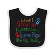 thumbnail image 1 of Inktastic Lacrosse Player Like Daddy Boys or Girls Baby Bib, 1 of 4