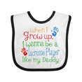 thumbnail image 1 of Inktastic Lacrosse Player Like Daddy Boys or Girls Baby Bib, 1 of 4