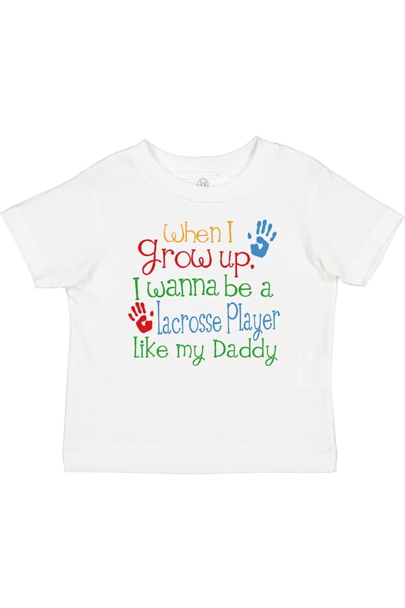 Lacrosse Player Like Daddy Boys or Girls Baby T-Shirt