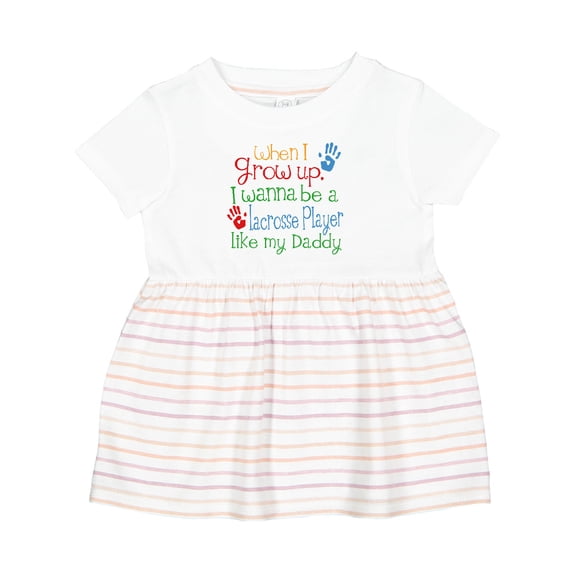 Inktastic Lacrosse Player Like Daddy Girls Baby Dress