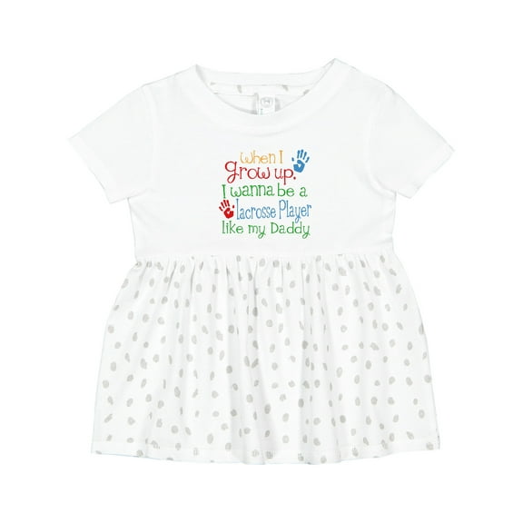 Inktastic Lacrosse Player Like Daddy Girls Baby Dress