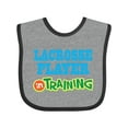 thumbnail image 1 of Inktastic Lacrosse Player in Training Boys or Girls Baby Bib, 1 of 4