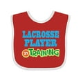 thumbnail image 1 of Inktastic Lacrosse Player in Training Boys or Girls Baby Bib, 1 of 4