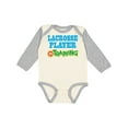 thumbnail image 1 of Inktastic Lacrosse Player in Training Boys or Girls Long Sleeve Baby Bodysuit, 1 of 5
