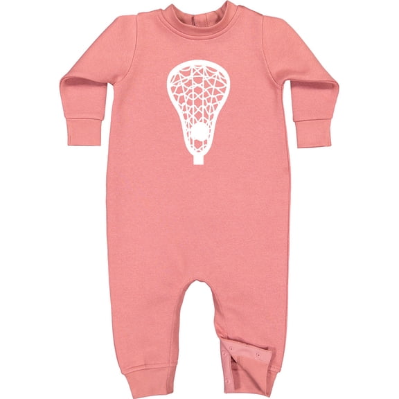 Inktastic Lacrosse Sports Team Coach Player Baby Fleece Romper