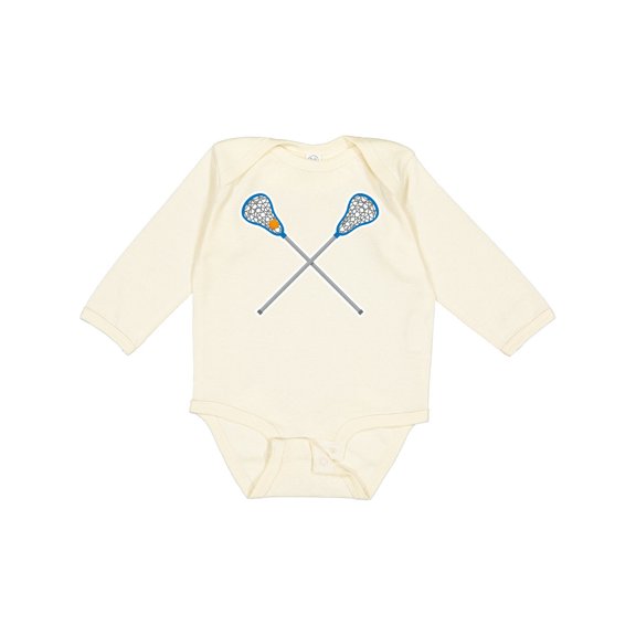 Inktastic Lacrosse Sticks Future Player Boys or Girls Long Sleeve Baby Bodysuit