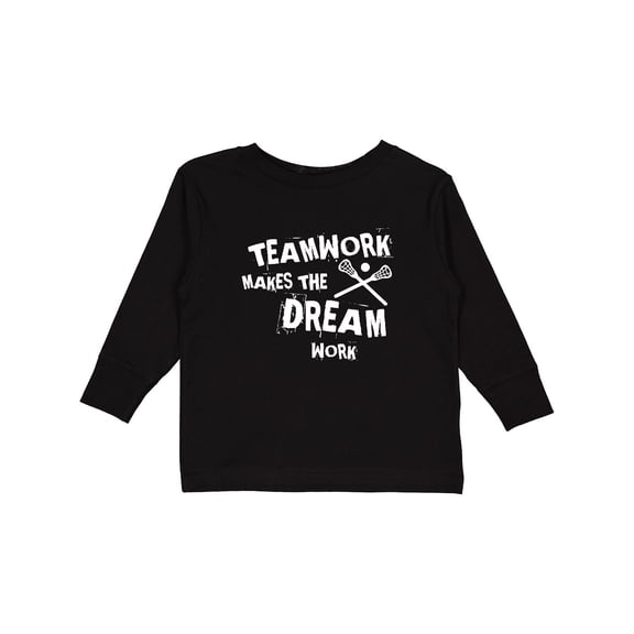 Inktastic Lacrosse Teamwork Boys or Girls Long Sleeve Toddler T-Shirt