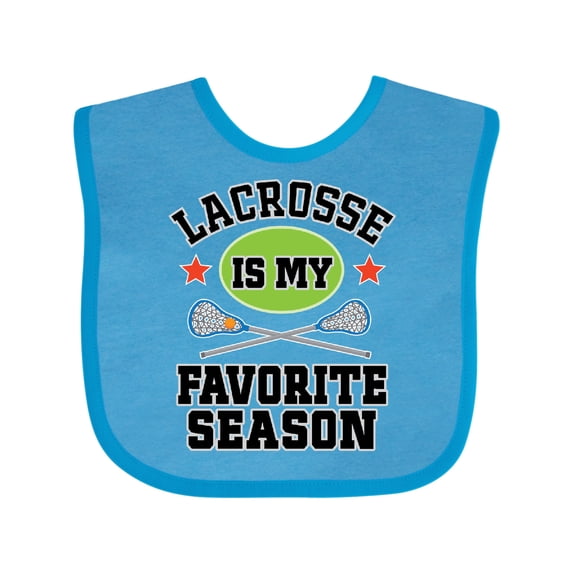 Inktastic Lacrosse is My Favorite Season Boys or Girls Baby Bib