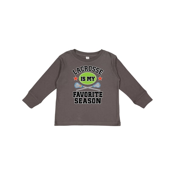 Inktastic Lacrosse is My Favorite Season Boys or Girls Long Sleeve Toddler T-Shirt