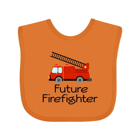 Inktastic Ladder Truck Future Firefighter Boys or Girls Baby Bib