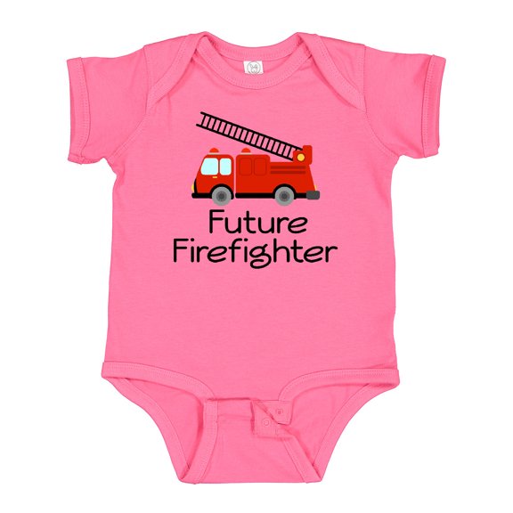 Inktastic Ladder Truck Future Firefighter Boys or Girls Baby Bodysuit