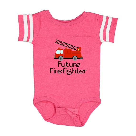 Inktastic Ladder Truck Future Firefighter Boys or Girls Baby Bodysuit