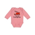 thumbnail image 1 of Inktastic Ladder Truck Future Firefighter Boys or Girls Long Sleeve Baby Bodysuit, 1 of 5
