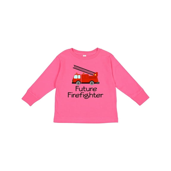 Inktastic Ladder Truck Future Firefighter Boys or Girls Long Sleeve Toddler T-Shirt