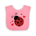 thumbnail image 1 of Inktastic Lady Bug and Hearts Girls Baby Bib, 1 of 4