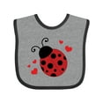 thumbnail image 1 of Inktastic Lady Bug and Hearts Girls Baby Bib, 1 of 4
