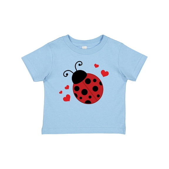 Inktastic Lady Bug and Hearts Girls Toddler T-Shirt