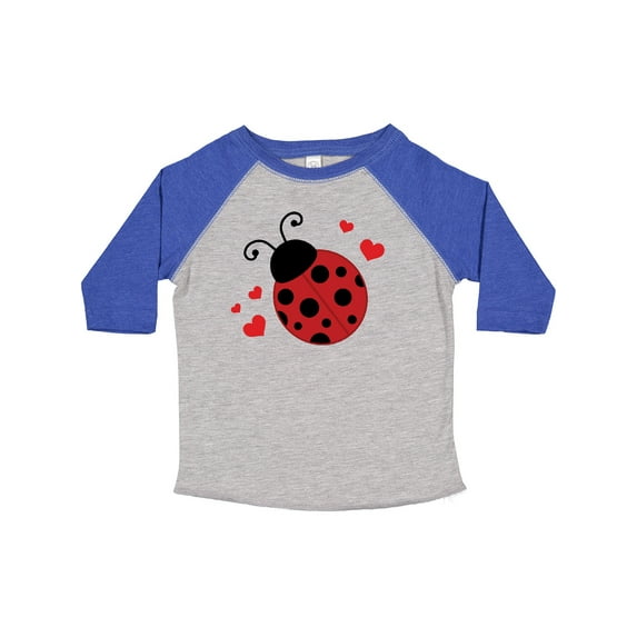 Inktastic Lady Bug and Hearts Girls Toddler T-Shirt