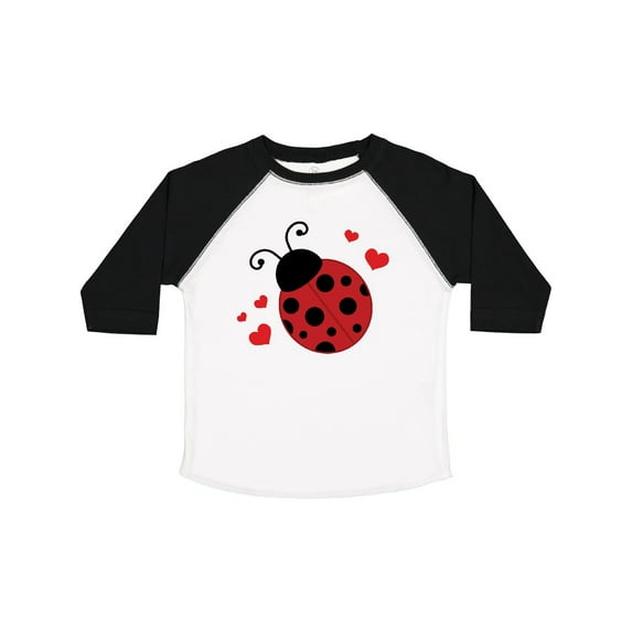 Inktastic Lady Bug and Hearts Girls Toddler T-Shirt