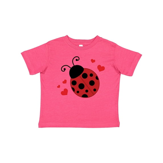 Inktastic Lady Bug and Hearts Girls Toddler T-Shirt