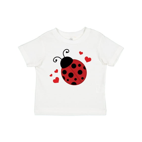 Inktastic Lady Bug and Hearts Girls Toddler T-Shirt