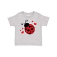 thumbnail image 1 of Inktastic Lady Bug and Hearts Girls Toddler T-Shirt, 1 of 5