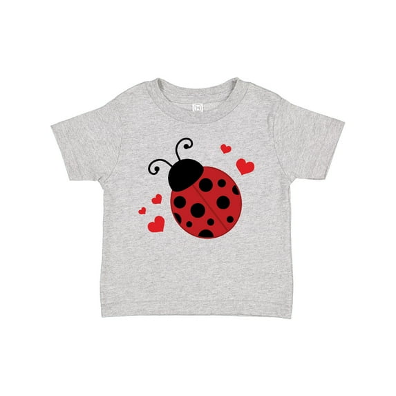 Inktastic Lady Bug and Hearts Girls Toddler T-Shirt