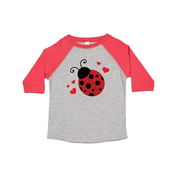Inktastic Lady Bug and Hearts Girls Toddler T-Shirt