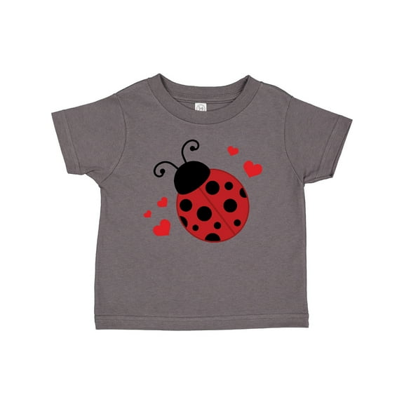 Inktastic Lady Bug and Hearts Girls Toddler T-Shirt
