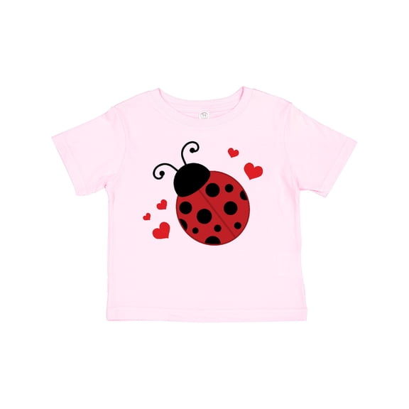 Inktastic Lady Bug and Hearts Girls Toddler T-Shirt