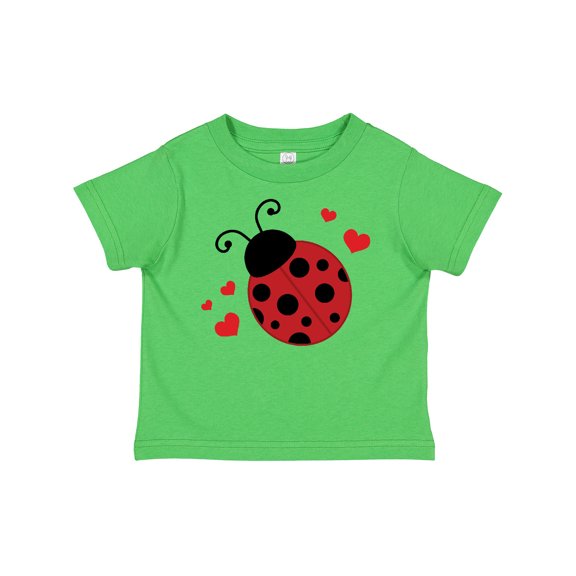 Inktastic Lady Bug and Hearts Girls Toddler T-Shirt