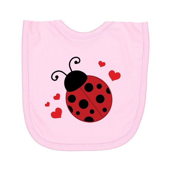 Inktastic Lady Bug and Hearts Newborn Bib
