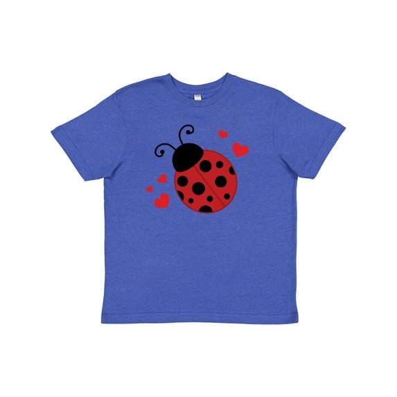 Inktastic Lady Bug and Hearts Youth T-Shirt