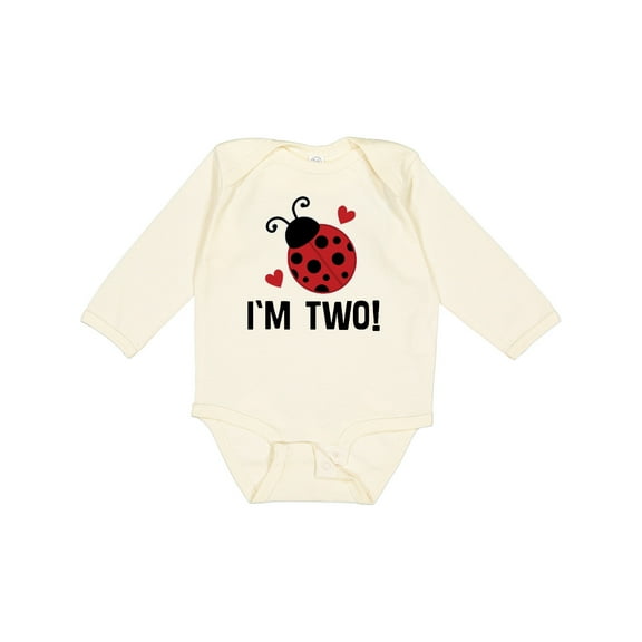Inktastic Ladybug 2nd Birthday Cute 2 Year Old Girls Long Sleeve Baby Bodysuit