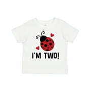 Inktastic Ladybug 2nd Birthday Cute 2 Year Old Girls Toddler T-Shirt