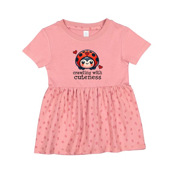 Inktastic Ladybug Cute Crawling Girls Baby Dress