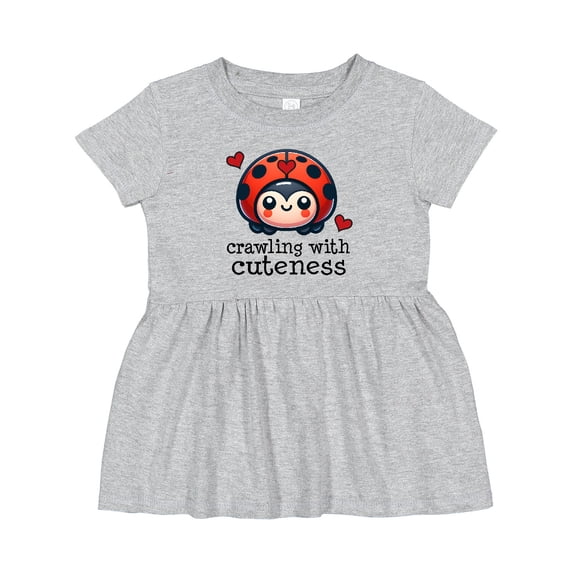 Inktastic Ladybug Cute Crawling Girls Baby Dress