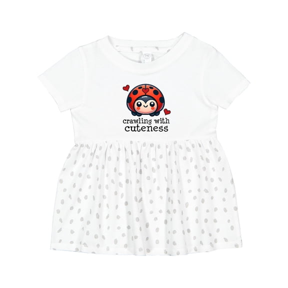 Inktastic Ladybug Cute Crawling Girls Baby Dress