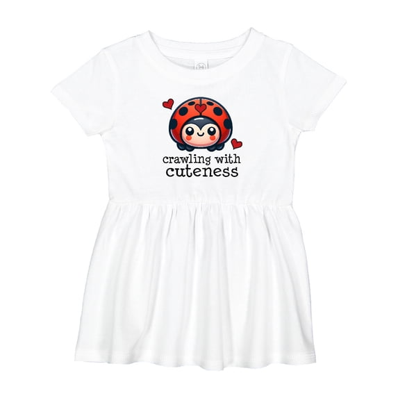Inktastic Ladybug Cute Crawling Girls Baby Dress