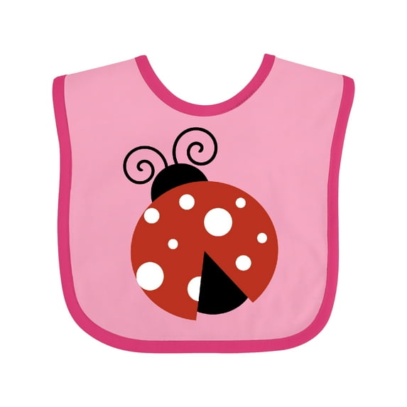 Inktastic Ladybug, Cute Ladybug, Red Ladybug, Ladybird Girls Baby Bib