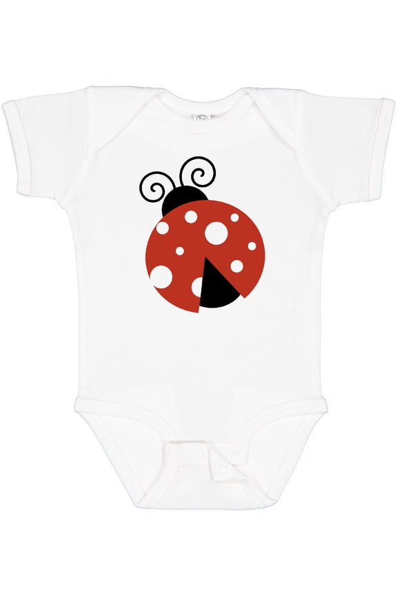 Ladybug, Cute Ladybug, Red Ladybug, Ladybird Girls Baby Bodysuit